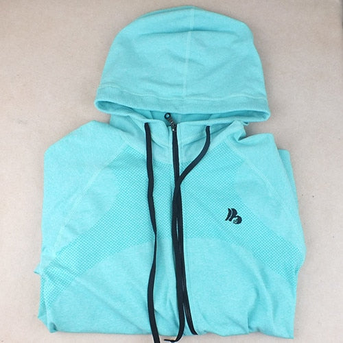 Women Sport Jacket Quick-dry Long-sleeved Running Gym Sweatshirt Cloth Fitness Zipper Jacket Outerwear - EVERTHINGZ