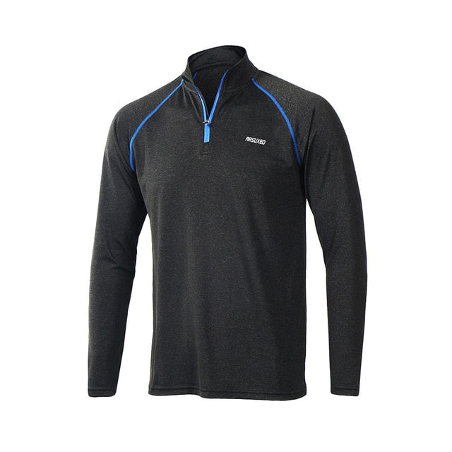 ARSUXEO Men's Running T Shirts Tee Active Long Sleeves Quick Dry Training Jersey Sports Clothing Workout GYM Shirt M17T1 - EVERTHINGZ