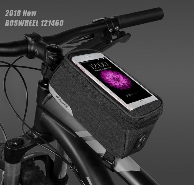 ROSWHEEL BICYCLE BAGS CYCLING BIKE FRAME IPHONE BAGS HOLDER PANNIER MOBILE PHONE BAG CASE POUCH - EVERTHINGZ