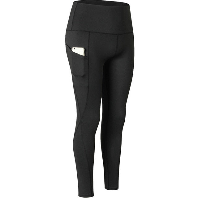 New Women Yoga Capris High Elastic Fitness Leggings Cycling Pants Slim Running Tights Sportswear Sports Pants Trousers Clothing - EVERTHINGZ