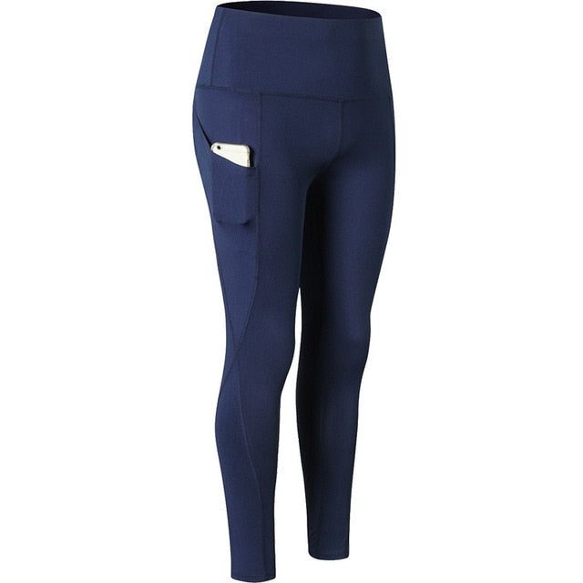New Women Yoga Capris High Elastic Fitness Leggings Cycling Pants Slim Running Tights Sportswear Sports Pants Trousers Clothing - EVERTHINGZ
