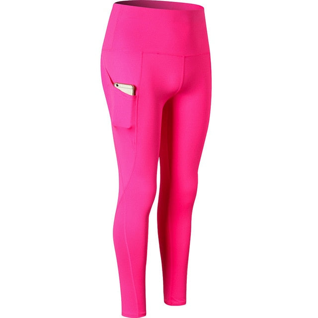 New Women Yoga Capris High Elastic Fitness Leggings Cycling Pants Slim Running Tights Sportswear Sports Pants Trousers Clothing - EVERTHINGZ