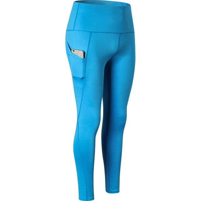 New Women Yoga Capris High Elastic Fitness Leggings Cycling Pants Slim Running Tights Sportswear Sports Pants Trousers Clothing - EVERTHINGZ