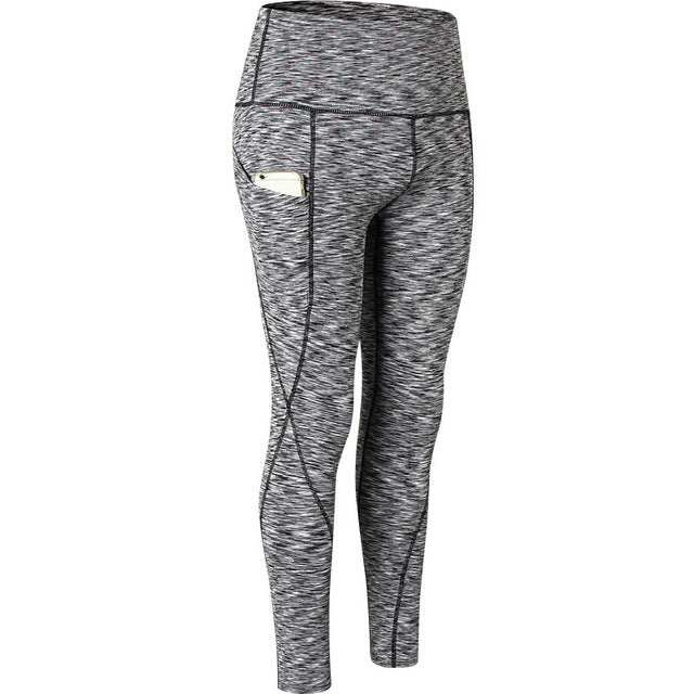 New Women Yoga Capris High Elastic Fitness Leggings Cycling Pants Slim Running Tights Sportswear Sports Pants Trousers Clothing - EVERTHINGZ