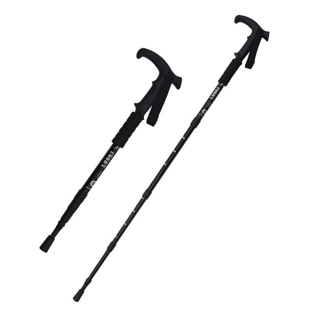 2pcs trekking poles Nordic Walking cane telescopic baton Aluminium Alloy nordic Walking Stick with hiking accessories - EVERTHINGZ