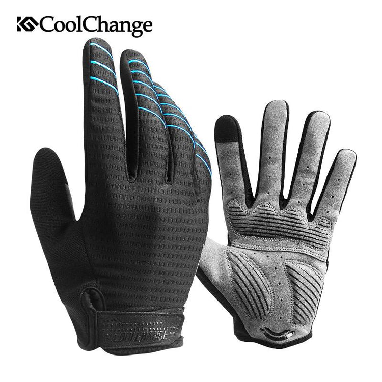 CoolChange Cycling Gloves Full Finger Sport Shockproof MTB Bike Touch Screen  Bicycle Sponge - EXTIWA