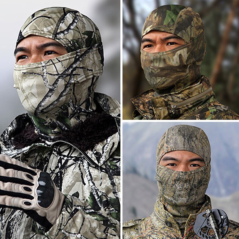 Jungle Camouflage Balaclava Full Face Bicycle Hunting Cycling Army Airsoft Sport Bike Military Tactical Paintball Ninja Hat - EXTIWA