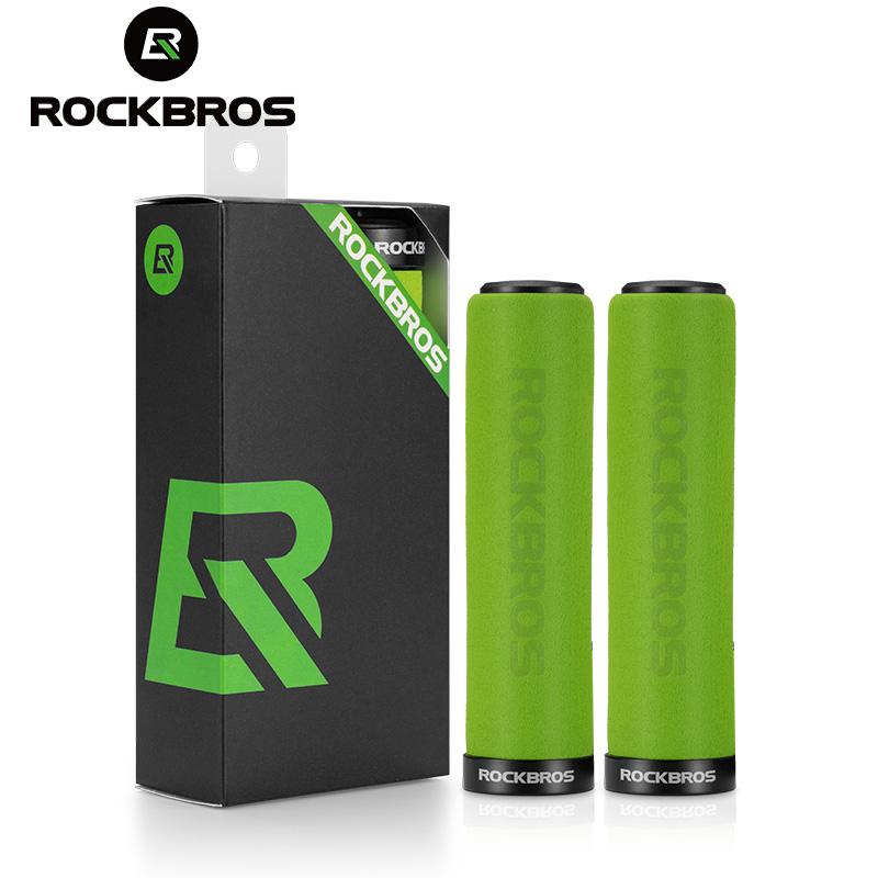 ROCKBROS Bicycle Grips MTB Silicone Sponge Handlebar Grips Anti-skid Shock-absorbing Soft Bike  Ultraight Cycling Handlebar - EXTIWA