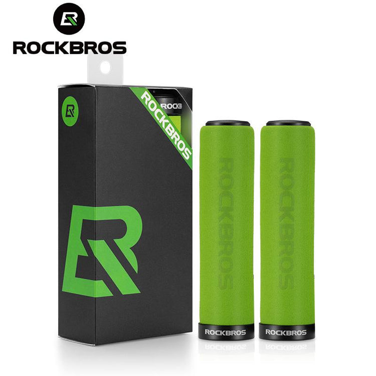 ROCKBROS Bicycle Grips MTB Silicone Sponge Handlebar Grips Anti-skid Shock-absorbing Soft Bike  Ultraight Cycling Handlebar - EXTIWA