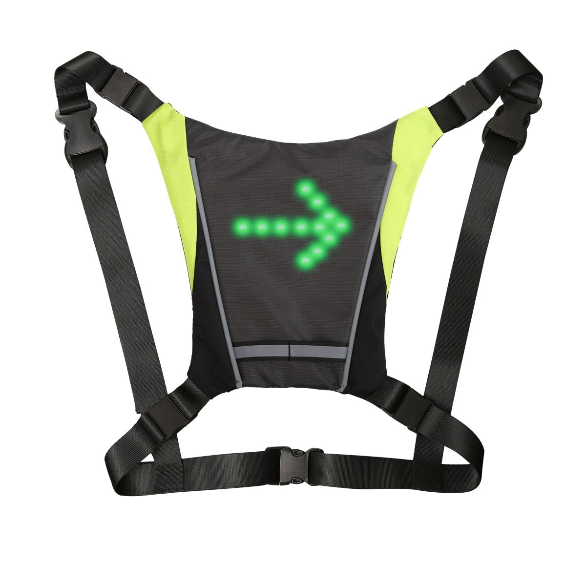 Cycling LED Signal Vest Bike Safety Wireless Turn Signal Light Riding Running Lighting Vest Safety Reflective Warning Vests - EXTIWA