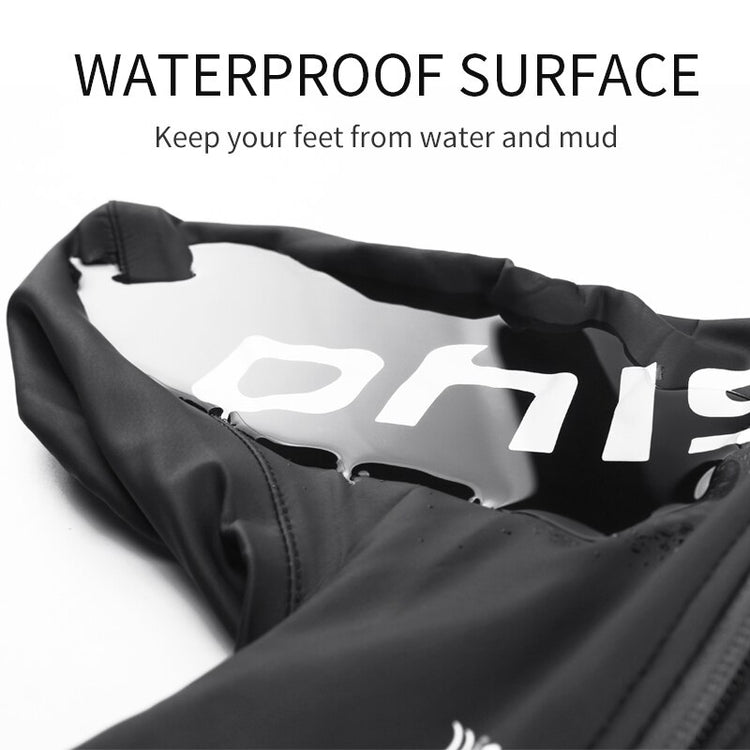 GIYO Waterproof Cycling Overshoes Bicycle Shoes Covers Bike Reflective Windproof MTB Road Winter Fleece Warm Bike Lock Protector - EXTIWA