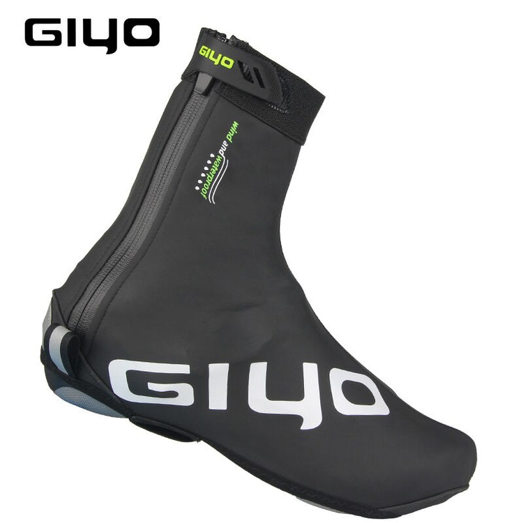 GIYO Waterproof Cycling Overshoes Bicycle Shoes Covers Bike Reflective Windproof MTB Road Winter Fleece Warm Bike Lock Protector - EXTIWA