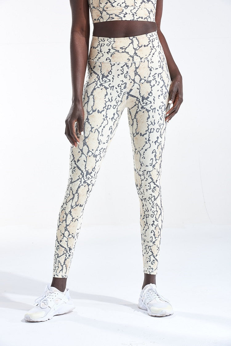 Women's Yoga Pants  Snakeskin pattern exercise fitness running pants - EXTIWA