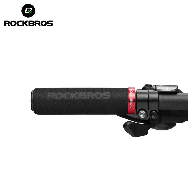 ROCKBROS Bicycle Grips MTB Silicone Sponge Handlebar Grips Anti-skid Shock-absorbing Soft Bike  Ultraight Cycling Handlebar - EXTIWA