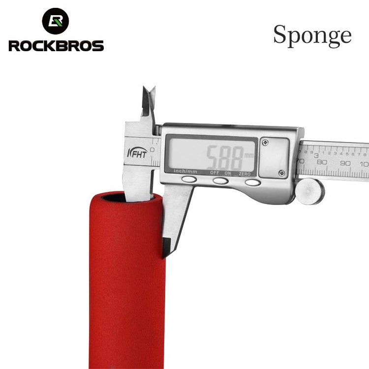 ROCKBROS Bicycle Grips MTB Silicone Sponge Handlebar Grips Anti-skid Shock-absorbing Soft Bike  Ultraight Cycling Handlebar - EXTIWA