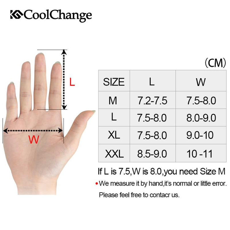 CoolChange Cycling Gloves Full Finger Sport Shockproof MTB Bike Touch Screen  Bicycle Sponge - EXTIWA