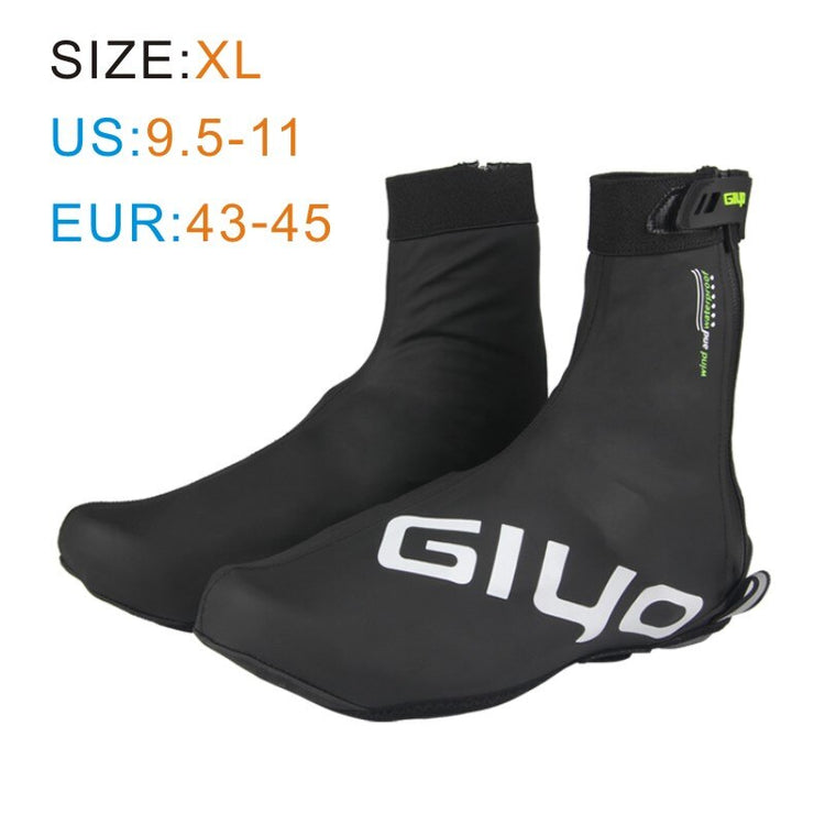 GIYO Waterproof Cycling Overshoes Bicycle Shoes Covers Bike Reflective Windproof MTB Road Winter Fleece Warm Bike Lock Protector - EXTIWA