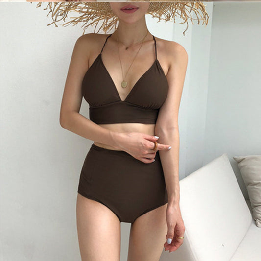 Korean Style Solid Bikini Set Women Padded Biquini Suit Two Pieces Swimwear Swimsuit High Quality Beach Suit 2020 New - EVERTHINGZ