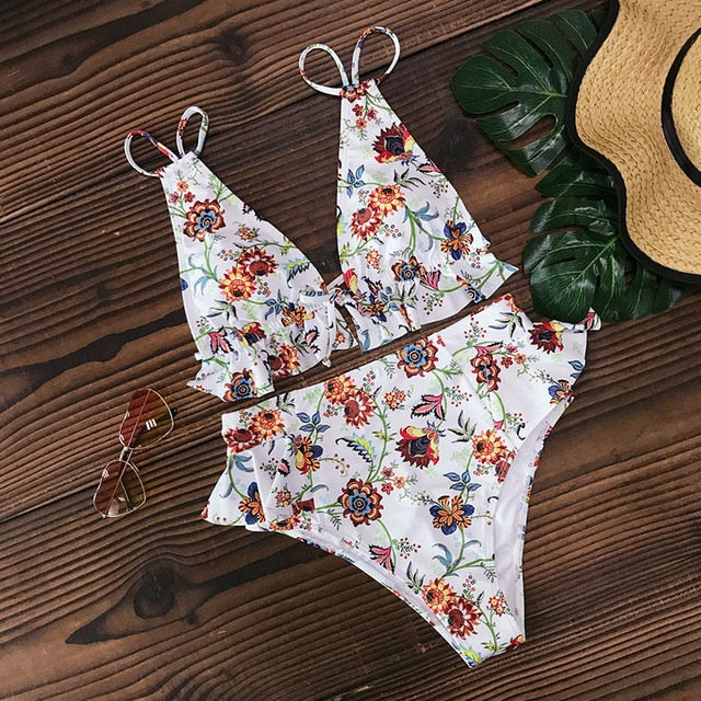 2020 Sexy Brazilian Bikinis Women Swimsuit Padded Swimwear Halter Bikini Set Push Up Beach Wear Bathing Suit Swimming maillot - EVERTHINGZ