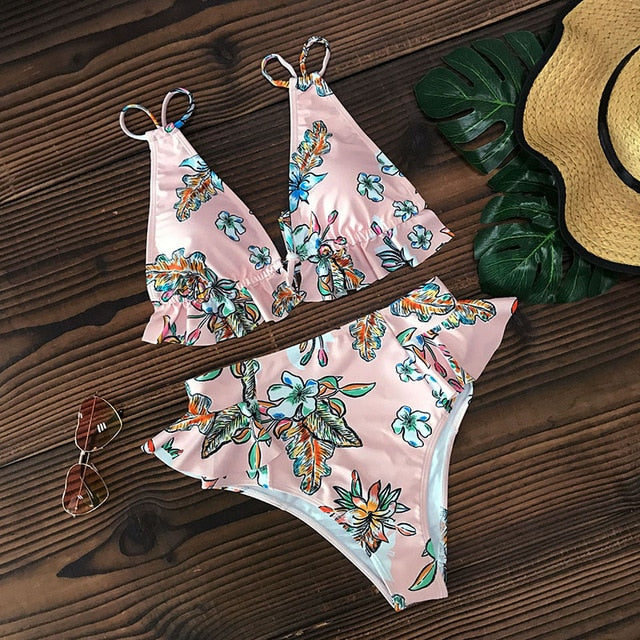 2020 Sexy Brazilian Bikinis Women Swimsuit Padded Swimwear Halter Bikini Set Push Up Beach Wear Bathing Suit Swimming maillot - EVERTHINGZ