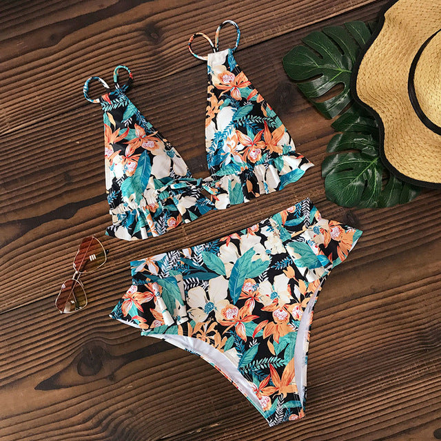 2020 Sexy Brazilian Bikinis Women Swimsuit Padded Swimwear Halter Bikini Set Push Up Beach Wear Bathing Suit Swimming maillot - EVERTHINGZ