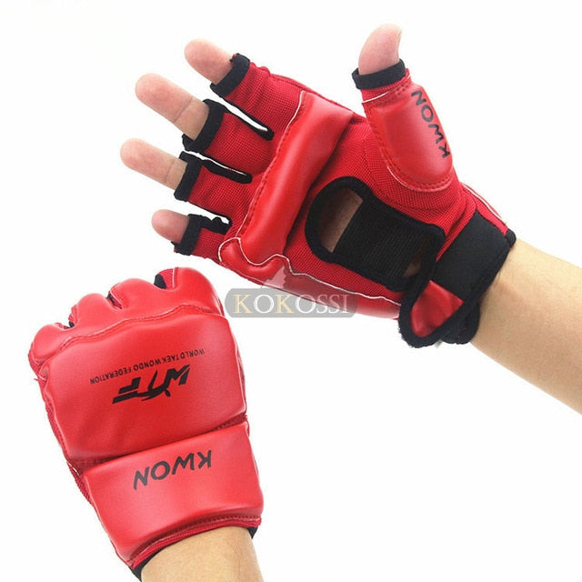 New Half Finger Fight Boxing Gloves Mitts Sanda Karate Sandbag TKD Protector For Boxeo MMA Muay Thai Kick Boxing Training