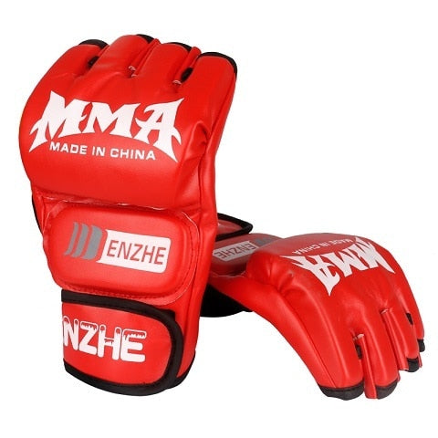 5 Colors Thick Boxing Gloves MMA Gloves Half finger Sanda Taekwondo Fight MMA Sandbag Gloves Professional TKD Training Equipment