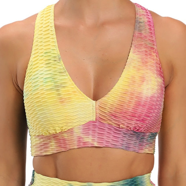 Running Sports Bra Yoga  Brassiere Workout Gym Fitness Women Seamless Push up Breathable Underwear Breathable top