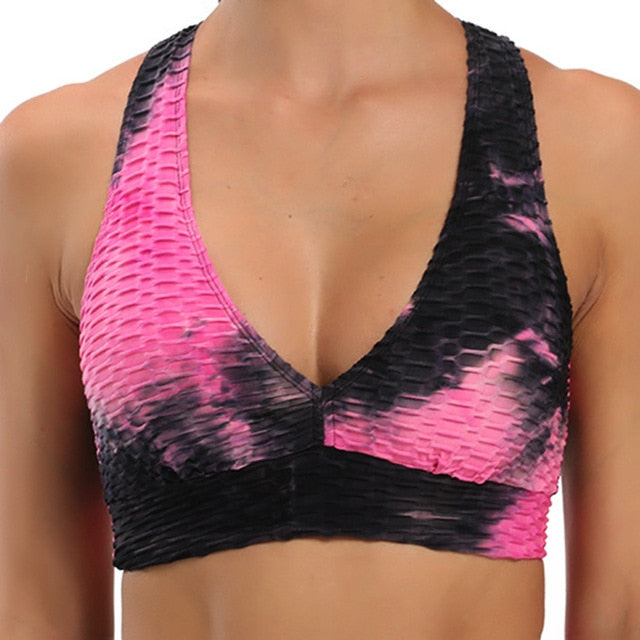 Running Sports Bra Yoga  Brassiere Workout Gym Fitness Women Seamless Push up Breathable Underwear Breathable top