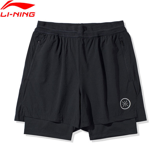 Men Wade Series Track Shorts 77.4%Nylon 22.6%Spandex li ning LiNing Regular Fit Sports Fitness Shorts AKSQ051