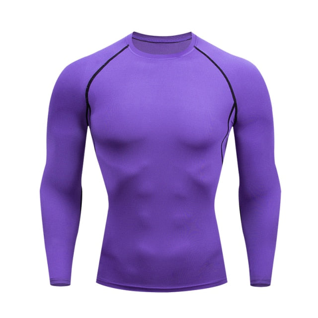 Plus Size Men Compression Sport T-Shirt Top Long Sleeve Gym Running Clothing Fitness Tight Sportswear Hiking Rashgard Sweatshirt