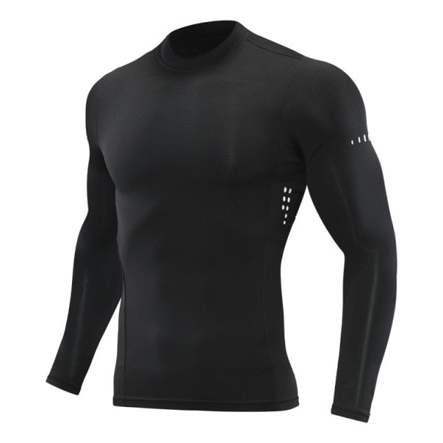 Plus Size Men Compression Sport T-Shirt Top Long Sleeve Gym Running Clothing Fitness Tight Sportswear Hiking Rashgard Sweatshirt