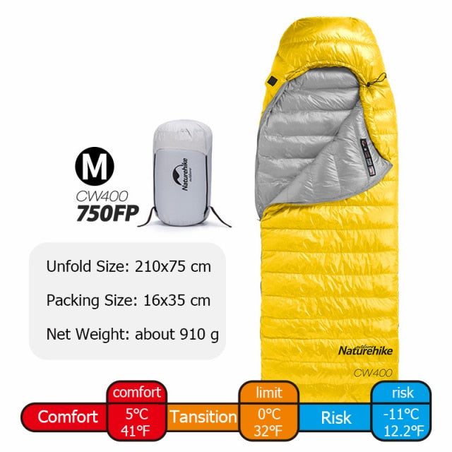 Goose Down Sleeping Bag CW400 Waterproof Sleeping Bags Envelope Backpacking Traveling Hiking Camping Sleeping Bag