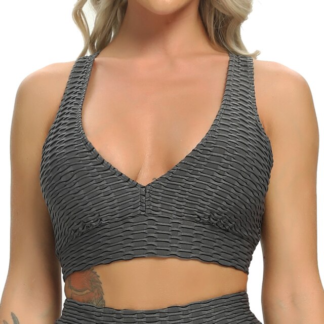 Running Sports Bra Yoga  Brassiere Workout Gym Fitness Women Seamless Push up Breathable Underwear Breathable top