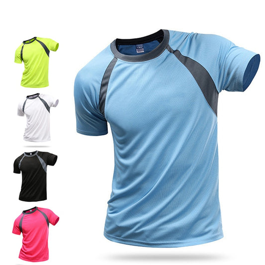 Fast Dry Sport Clothes Women Men Marathon Running Quick Dry T-shirt Short Sleeve Cycling Fitness Gym Football Shirt