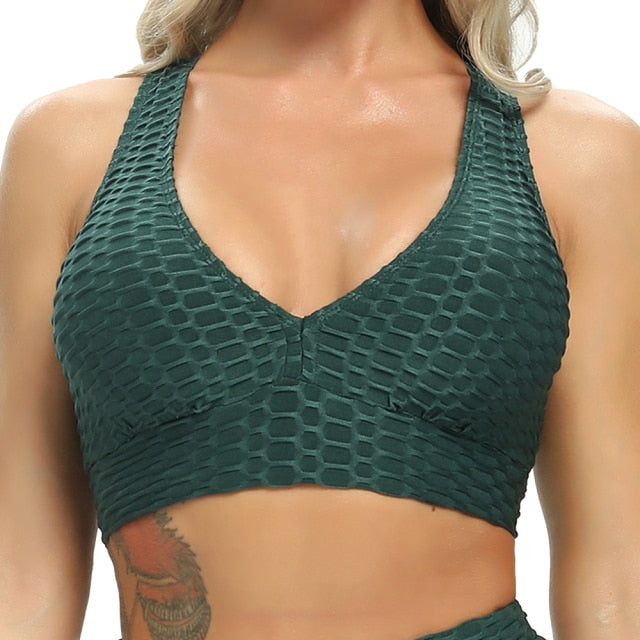 Running Sports Bra Yoga  Brassiere Workout Gym Fitness Women Seamless Push up Breathable Underwear Breathable top