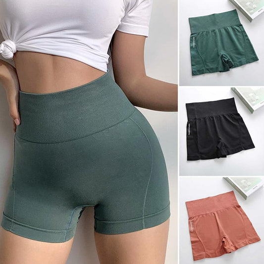 Mid-Thigh High Waist Workout Shorts Vital Seamless Fitness Yoga Scrunch Butt Running Shorts Sport Women Gym Leggings Tight