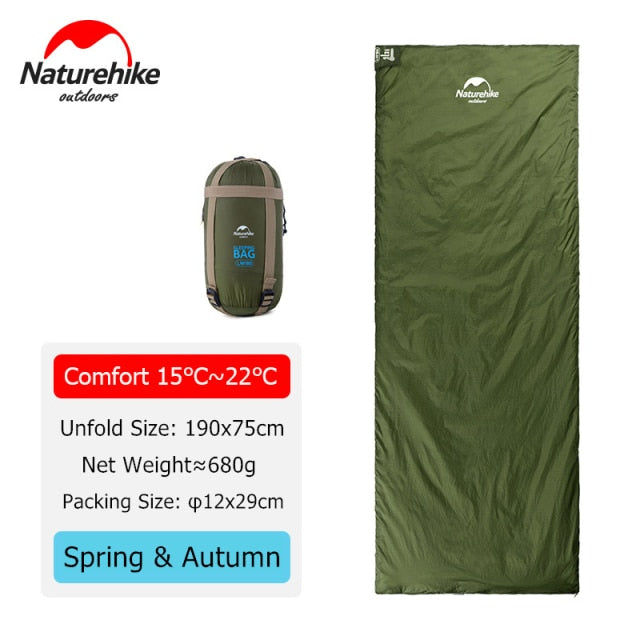 Sleeping Bag Ultralight LW180 Waterproof Cotton Sleeping Bag Nature Hike Summer Hiking Camping Sleeping Bag