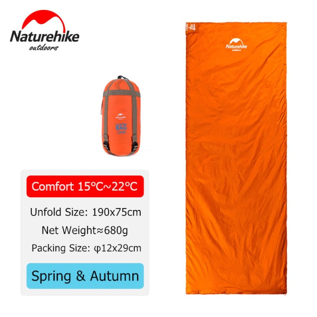 Sleeping Bag Ultralight LW180 Waterproof Cotton Sleeping Bag Nature Hike Summer Hiking Camping Sleeping Bag