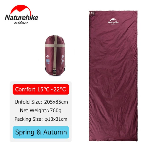 Sleeping Bag Ultralight LW180 Waterproof Cotton Sleeping Bag Nature Hike Summer Hiking Camping Sleeping Bag