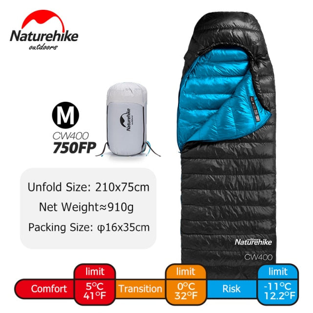 Sleeping Bag Winter CW400 Lightweight Goose Down Sleeping Bag Ultralight Waterproof Hiking Camping Sleeping Bag