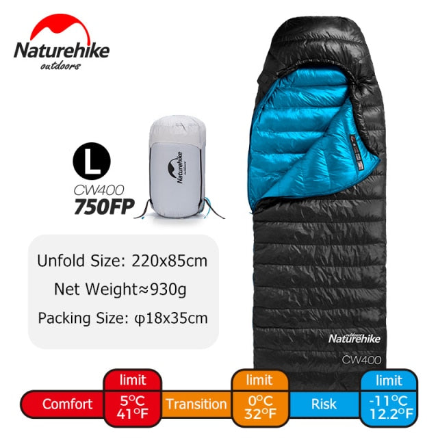 Sleeping Bag Winter CW400 Lightweight Goose Down Sleeping Bag Ultralight Waterproof Hiking Camping Sleeping Bag