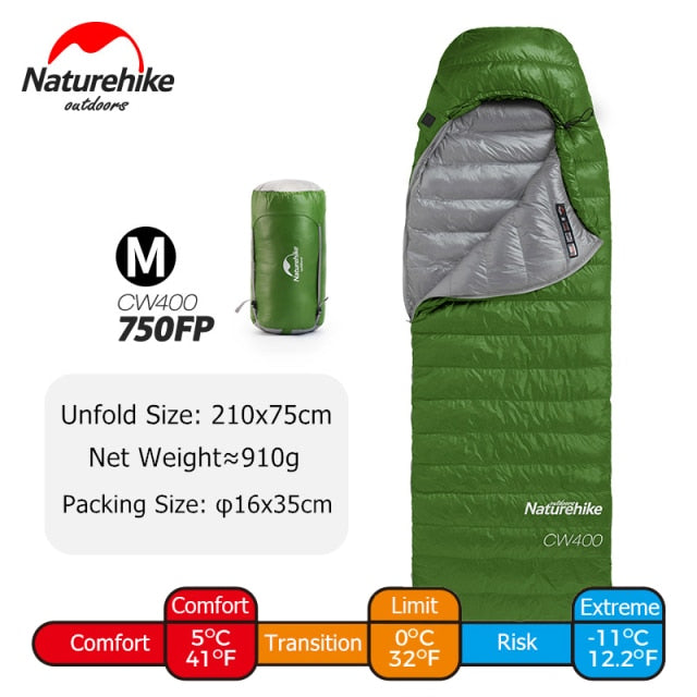 Sleeping Bag Winter CW400 Lightweight Goose Down Sleeping Bag Ultralight Waterproof Hiking Camping Sleeping Bag