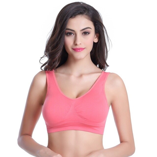 Ranberone Sport Bras Women Tops Shockproof Bra Fitness Seamless Nylon Wire Free Double Layer No Pressure Bra Sexy Large Size 6XL