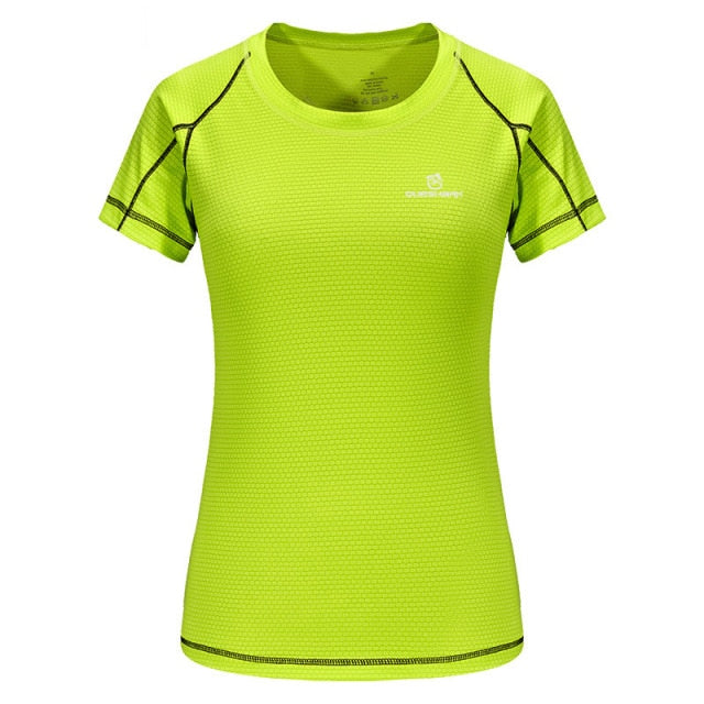 Women Quick Dry Short Sleeve Sports Running T Shirt Breathable Slim Tops Yoga T-shirts Tees Fitness Gym Workout Shirts