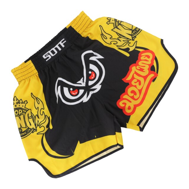 Men's Women's MMA Muay Thai Shorts Kick Boxing Fighting Pants Fitness Training Children Taekwondo Print Shorts