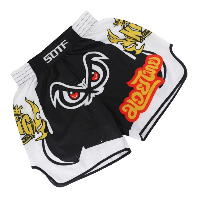 Men's Women's MMA Muay Thai Shorts Kick Boxing Fighting Pants Fitness Training Children Taekwondo Print Shorts