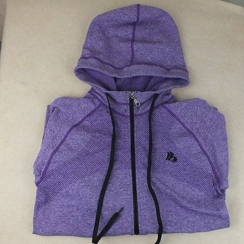 Women Sport Jacket Quick-dry Long-sleeved Running Gym Sweatshirt Cloth Fitness Zipper Jacket Outerwear - EVERTHINGZ