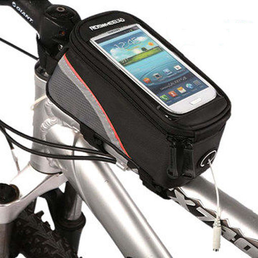 ROSWHEEL BICYCLE BAGS CYCLING BIKE FRAME IPHONE BAGS  HOLDER PANNIER MOBILE PHONE BAG CASE POUCH - EVERTHINGZ