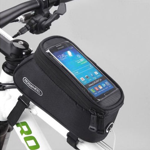 ROSWHEEL BICYCLE BAGS CYCLING BIKE FRAME IPHONE BAGS  HOLDER PANNIER MOBILE PHONE BAG CASE POUCH - EVERTHINGZ